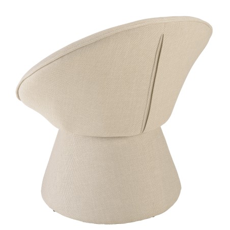 Beige fabric upholstered armchair | Macabane Furniture | Agathe