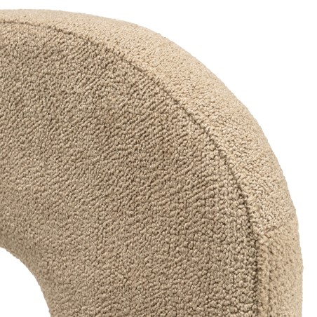 Designer armchair in beige fabric | Macabane Furniture