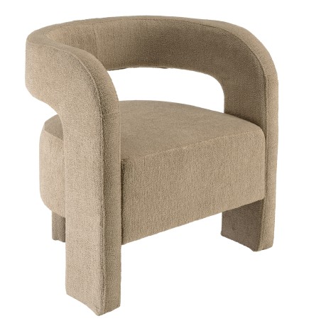 Fauteuil design en tissu beige | Meubles Macabane