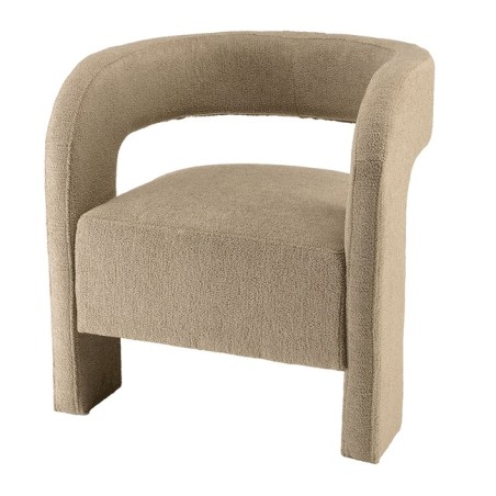 Fauteuil design en tissu beige | Meubles Macabane