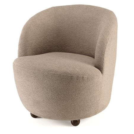Taupe fabric upholstered armchair | Macabane Furniture