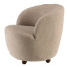 Taupe fabric upholstered armchair | Macabane Furniture