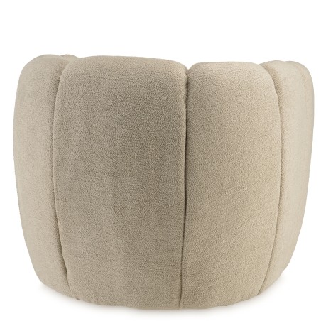 Beige fabric upholstered armchair | Macabane Furniture
