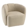 Beige fabric upholstered armchair | Macabane Furniture