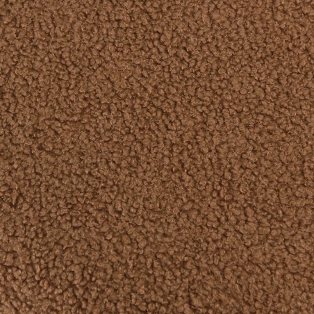 Round pouffe in terracotta fabric, diameter 44 cm | Agathe Collection