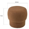 Pouf rond en tissu terracotta D44cm | Collection Agathe