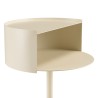 Table d'appoint ronde en acier beige D35cm | Collection Agathe