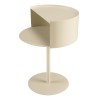 Table d'appoint ronde en acier beige D35cm | Collection Agathe