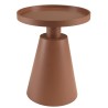 Table d'appoint ronde en bois peint terracotta D38cm | Collection Agathe