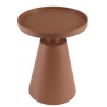 Round side table in terracotta-painted wood, D38cm | Agathe Collection