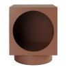 Table d'appoint carrée 34x34cm en bois peint terracotta | Macabane