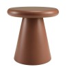 Table d'appoint ronde en bois peint terracotta D40cm | Macabane