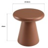 Table d'appoint ronde en bois peint terracotta D40cm | Macabane