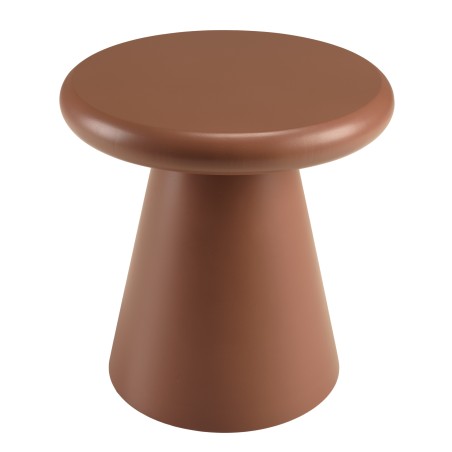 Round side table in terracotta-painted wood, diameter 40 cm | Macabane
