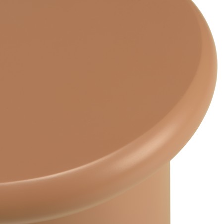 Table d'appoint ronde en bois peint marron D40cm | Meubles Macabane