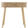 Console ovale 80x30cm en bois couleur naturelle | Macabane