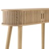 Console ovale 80x30cm en bois couleur naturelle | Macabane