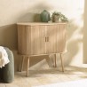 Buffet ovale 80x33cm en bois couleur naturelle | Meubles Macabane