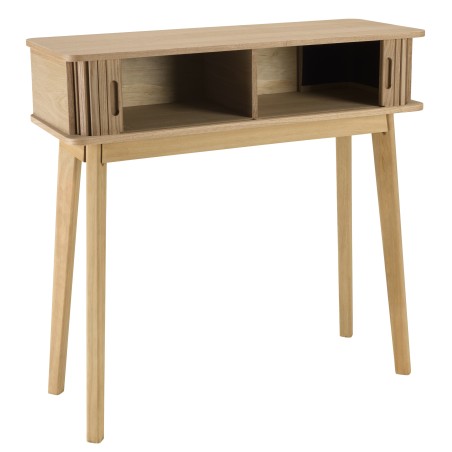 80x30cm console table in natural-coloured wood | Macabane