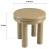 Round side table in taupe painted wood, diameter 40 cm | Macabane