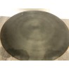 Round coffee table 120x120cm in black iron with gold trim | SECOND-HAND