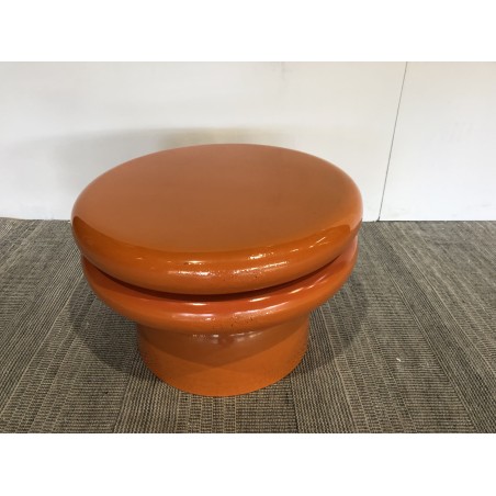 Neon orange side table - Second-hand