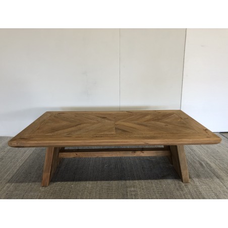 Table basse rectangulaire 130x70cm bois pin recyclé - Seconde Main