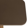 Ensemble table et bancs effet béton marron pieds en bois d'acacia | Macabane