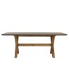 200x100cm brown concrete-effect dining table with acacia wood legs | Macabane