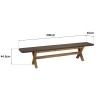 Brown concrete-effect table and bench set with acacia wood legs | Macabane
