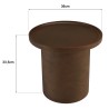 Round brown concrete side table, 36cm diameter | Macabane Furniture