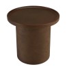 Round brown concrete side table, 36cm diameter | Macabane Furniture