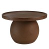 Table d'appoint ronde en béton marron D45cm | Macabane