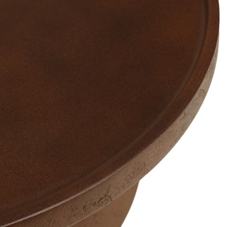 Table d'appoint ronde en béton marron D45cm | Macabane