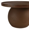 Round brown concrete side table, 45cm diameter | Macabane
