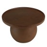 Round brown concrete side table, 45cm diameter | Macabane