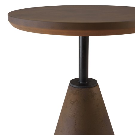 Table d'appoint ronde en béton marron D40cm | Macabane