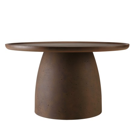 Round brown concrete coffee table, 80cm diameter | Macabane