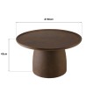 Table basse ronde en béton marron D80cm | Macabane