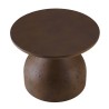 Table basse ronde en béton marron D52cm | Meubles Macabane