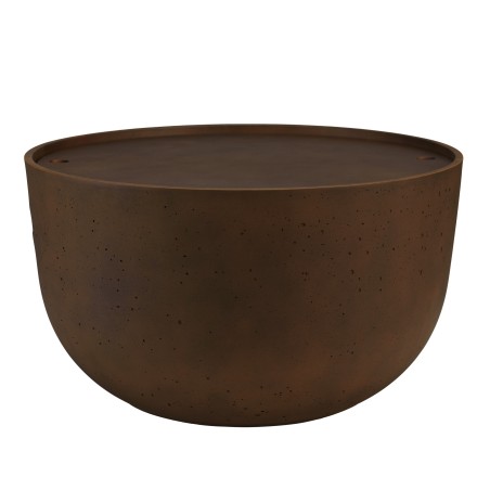 Round brown concrete coffee table, 58cm diameter | Macabane