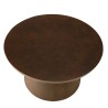 Round brown concrete coffee table, 70cm diameter | Macabane Furniture