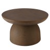 Round brown concrete coffee table, 70cm diameter | Macabane Furniture