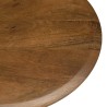 Bijzettafel 40x40 van mangohout met ivoorkleurige poten | Macabane
