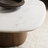 Coffee table, 80x75 cm, with white marble top | Macbane Furniture