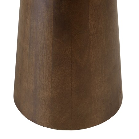Side table 40x40cm, marble top, dark mango wood legs | Macabane