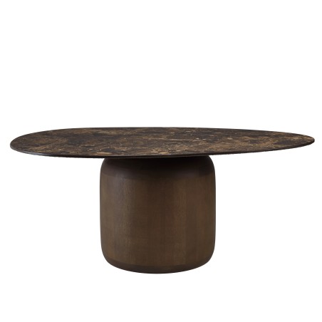 Mesa de centro tablero de cerámica marrón | Muebles Macabane