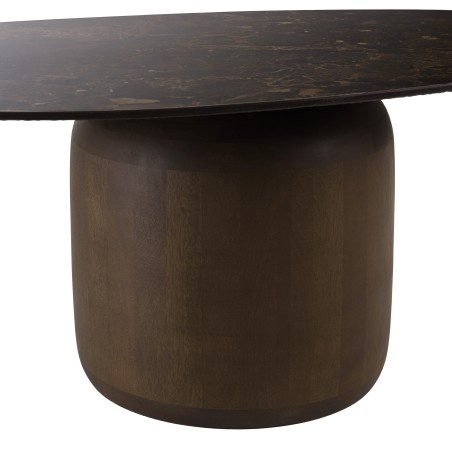 Mesa de centro tablero de cerámica marrón | Muebles Macabane