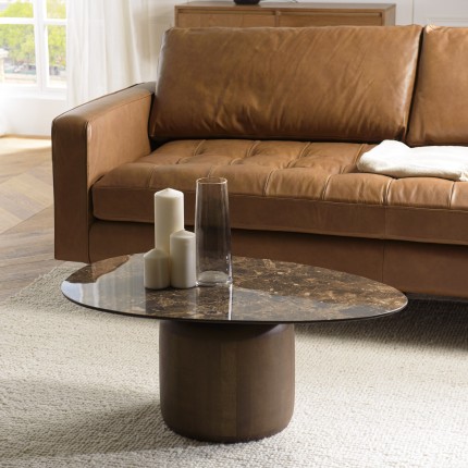 Brown ceramic-topped coffee table | Macabane Furniture