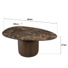 Mesa de centro tablero de cerámica marrón | Muebles Macabane
